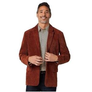 NWT Men's L Corduroy Blazer Abbott Elementary Brown Jacket One Button $99 NEW